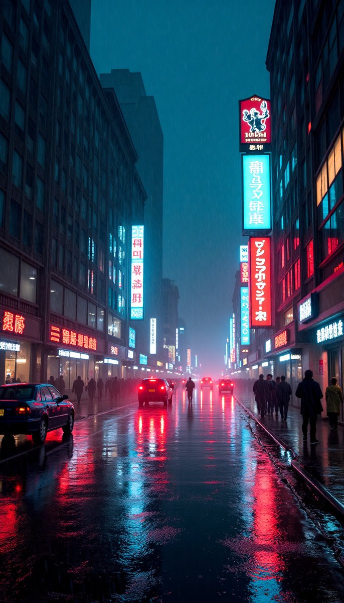 壁纸_雨夜霓虹