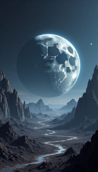 壁纸_科幻月球基地